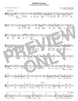 page one of Streets Of Gold (Lead Sheet / Fake Book)