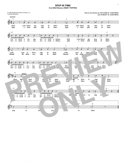 page one of Step In Time (Lead Sheet / Fake Book)