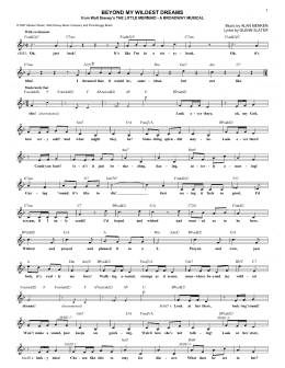 page one of Beyond My Wildest Dreams (Lead Sheet / Fake Book)