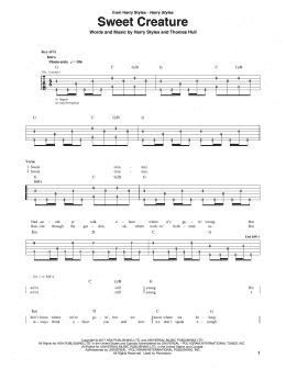 page one of Sweet Creature (Guitar Rhythm Tab)