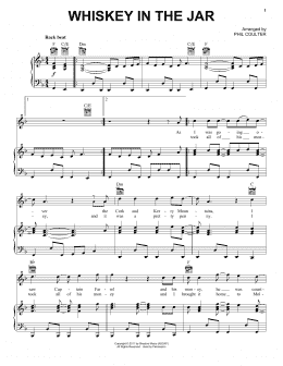 page one of Whiskey In The Jar (Piano, Vocal & Guitar Chords (Right-Hand Melody))