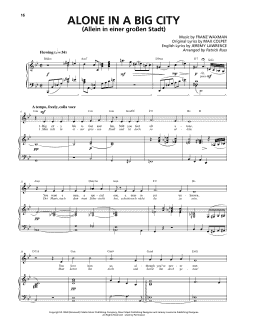 page one of Alone In A Big City (Piano, Vocal & Guitar Chords (Right-Hand Melody))
