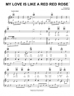 page one of My Love Is Like A Red Red Rose (Piano, Vocal & Guitar Chords (Right-Hand Melody))