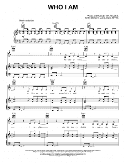 page one of Who I Am (Piano, Vocal & Guitar Chords (Right-Hand Melody))