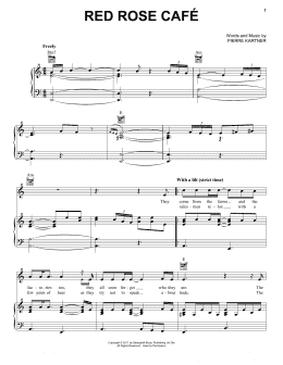 page one of Red Rose Cafe (Piano, Vocal & Guitar Chords (Right-Hand Melody))