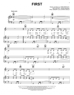 page one of First (Piano, Vocal & Guitar Chords (Right-Hand Melody))