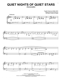 page one of Quiet Nights Of Quiet Stars (Corcovado) (Piano Solo)
