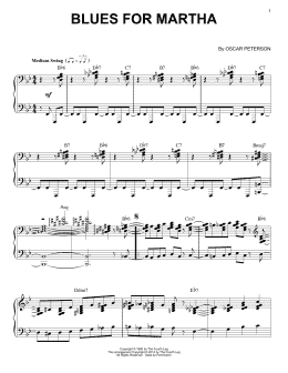 page one of Blues For Martha (Piano Solo)