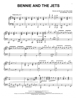 page one of Bennie And The Jets (Piano Solo)