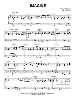 page one of Imagine [Jazz version] (arr. Brent Edstrom) (Piano Solo)