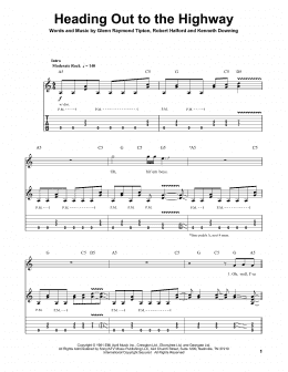 page one of Heading Out To The Highway (Guitar Tab (Single Guitar))
