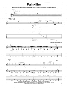 page one of Painkiller (Guitar Tab (Single Guitar))