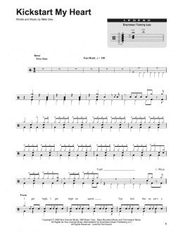 page one of Kickstart My Heart (Drums Transcription)