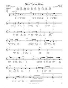 page one of After You've Gone (from The Daily Ukulele) (arr. Liz and Jim Beloff) (Ukulele)