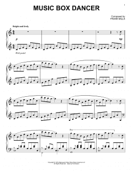 page one of Music Box Dancer (Piano Solo)