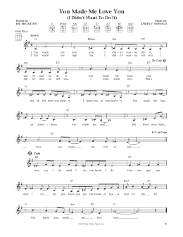 page one of You Made Me Love You (I Didn't Want To Do It) (from The Daily Ukulele) (arr. Liz and Jim Beloff) (Ukulele)