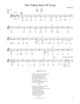 page one of The Yellow Rose Of Texas (from The Daily Ukulele) (arr. Liz and Jim Beloff) (Ukulele)