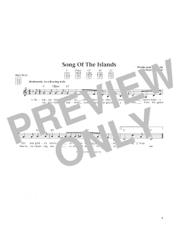 page one of Song Of The Islands (from The Daily Ukulele) (arr. Liz and Jim Beloff) (Ukulele)