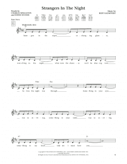 page one of Strangers In The Night (from The Daily Ukulele) (arr. Liz and Jim Beloff) (Ukulele)