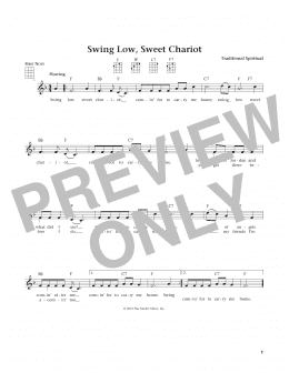 page one of Swing Low, Sweet Chariot (from The Daily Ukulele) (arr. Liz and Jim Beloff) (Ukulele)