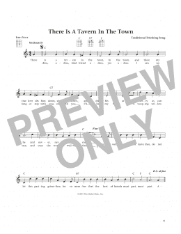 page one of There Is A Tavern In The Town (from The Daily Ukulele) (arr. Liz and Jim Beloff) (Ukulele)