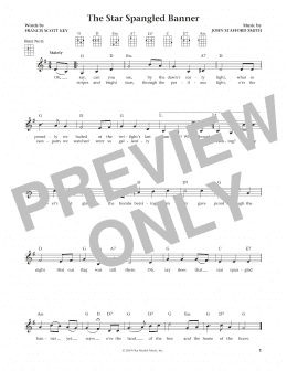 page one of The Star Spangled Banner (from The Daily Ukulele) (arr. Liz and Jim Beloff) (Ukulele)
