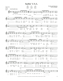 page one of Surfin' U.S.A. (from The Daily Ukulele) (arr. Liz and Jim Beloff) (Ukulele)