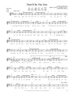 page one of That'll Be The Day (from The Daily Ukulele) (arr. Liz and Jim Beloff) (Ukulele)