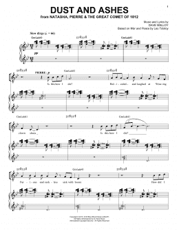 page one of Dust And Ashes (Piano & Vocal)