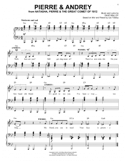 page one of Pierre & Andrey (Piano & Vocal)