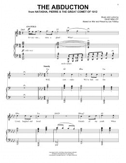 page one of The Abduction (Piano & Vocal)