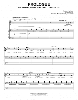 page one of Prologue (Piano & Vocal)