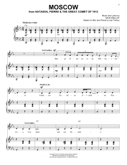 page one of Moscow (Piano & Vocal)