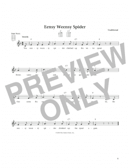 page one of Eensy Weensy Spider (from The Daily Ukulele) (arr. Liz and Jim Beloff) (Ukulele)