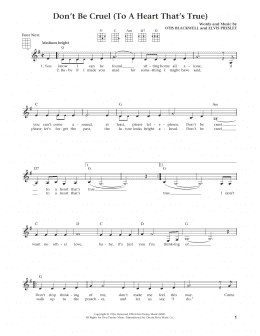 page one of Don't Be Cruel (To A Heart That's True) (from The Daily Ukulele) (arr. Liz and Jim Beloff) (Ukulele)