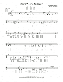 page one of Don't Worry, Be Happy (from The Daily Ukulele) (arr. Liz and Jim Beloff) (Ukulele)