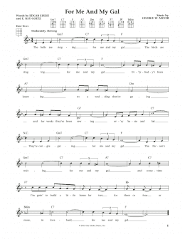 page one of For Me And My Gal (from The Daily Ukulele) (arr. Liz and Jim Beloff) (Ukulele)