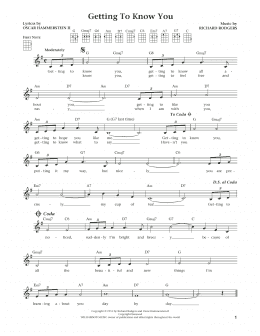 page one of Getting To Know You (from The Daily Ukulele) (arr. Liz and Jim Beloff) (Ukulele)