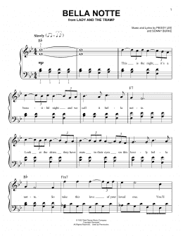page one of Bella Notte (This Is The Night) (from Lady And The Tramp) (Easy Piano)