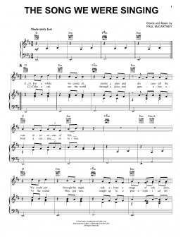 page one of The Song We Were Singing (Piano, Vocal & Guitar Chords (Right-Hand Melody))