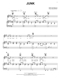 page one of Junk (Piano, Vocal & Guitar Chords (Right-Hand Melody))