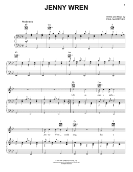page one of Jenny Wren (Piano, Vocal & Guitar Chords (Right-Hand Melody))