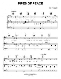 page one of Pipes Of Peace (Piano, Vocal & Guitar Chords (Right-Hand Melody))