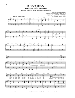 page one of Kissy Kiss (Gruß und Kuss - Veronica) (Piano, Vocal & Guitar Chords (Right-Hand Melody))