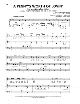 page one of A Penny's Worth Of Lovin' (Für 'nen Groschen Liebe) (Piano, Vocal & Guitar Chords (Right-Hand Melody))