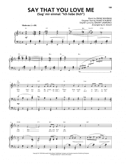 page one of Say That You Love Me (Sag' mir einmal: "Ich liebe Dich") (Piano, Vocal & Guitar Chords (Right-Hand Melody))