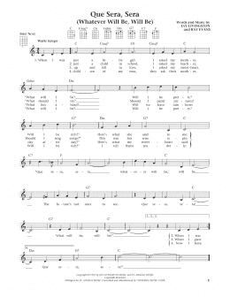 page one of Que Sera, Sera (Whatever Will Be, Will Be) (from The Daily Ukulele) (arr. Liz and Jim Beloff) (Ukulele)