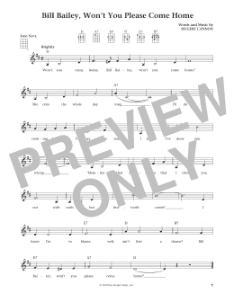 page one of Bill Bailey, Won't You Please Come Home (from The Daily Ukulele) (arr. Liz and Jim Beloff) (Ukulele)