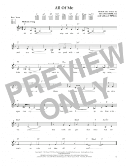 page one of All Of Me (from The Daily Ukulele) (arr. Liz and Jim Beloff) (Ukulele)