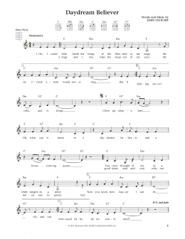 page one of Daydream Believer (from The Daily Ukulele) (arr. Liz and Jim Beloff) (Ukulele)